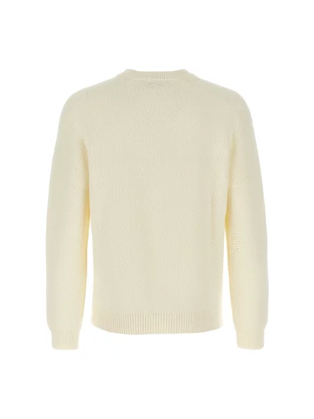 Maison Kitsuné sweter Kitsune Varsity Embroidered beżowy biały