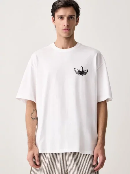 Adidas Originals T-shirt Powder Tongue biała
