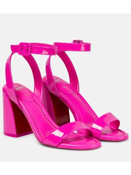 Sandale Christian Louboutin din piele de lac roz