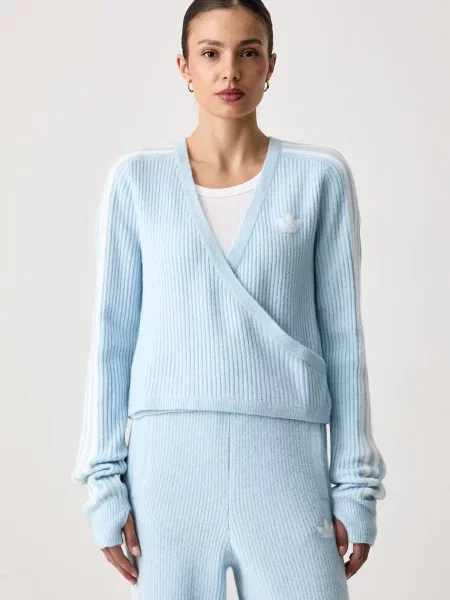 Adidas Originals pulover pentru femei cu amestec de lână Adiluna Season 2 x Jennie albastru