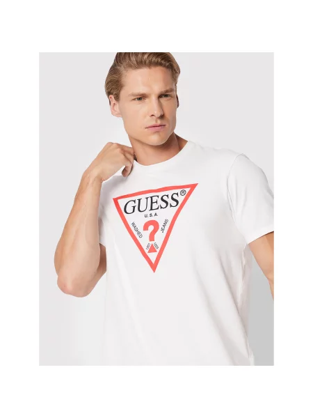 Guess T-Shirt Regular Fit λευκό