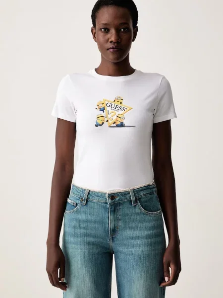 Guess Jeans Tričko biela
