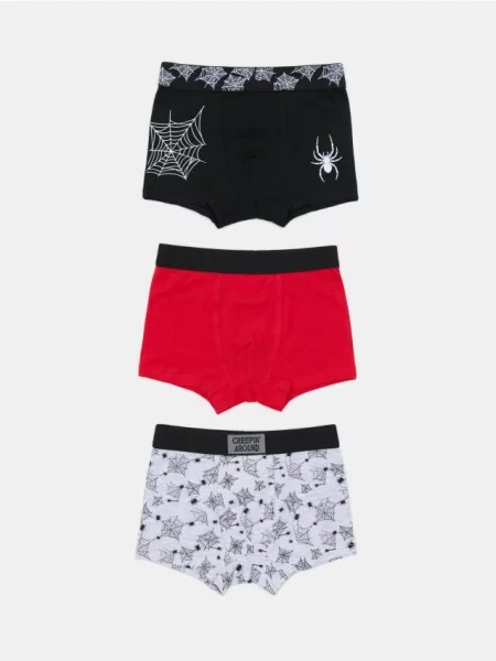 Sinsay boxerky s motivem pavouků 3 pack vícebarevná