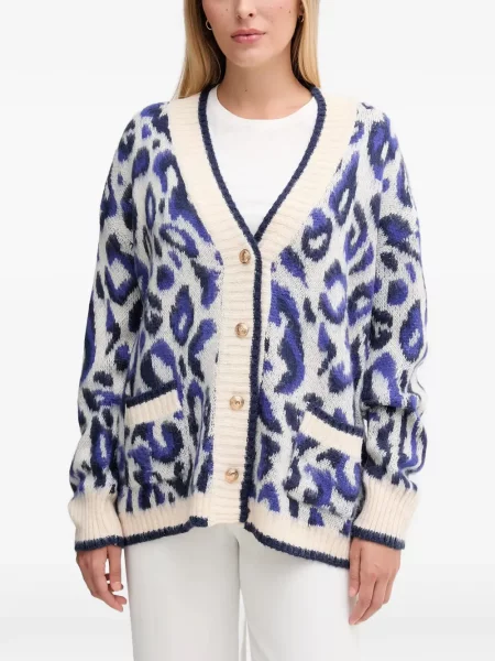 Cardigan Gaudi cu imagine cu model leopard