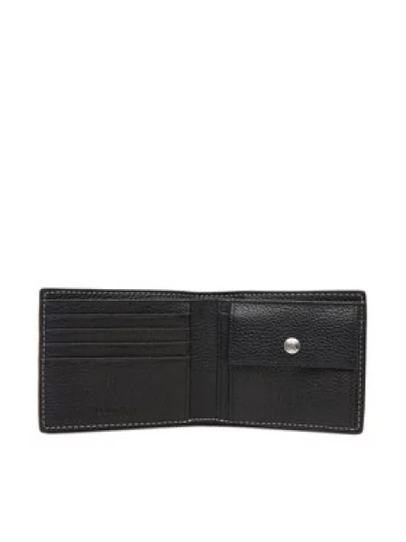 Calvin Klein Pénztárca Bold Pebble Billfold W/ Coin fekete