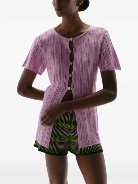 Pantaloni scurți Baobab cu talie înaltă verde