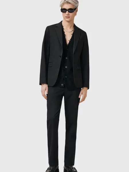 AllSaints pantaloni de ODIN drept negru