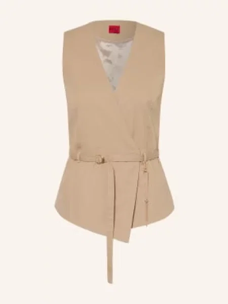 Hugo Kamizelka Blezerowa Ahella beige brązowa