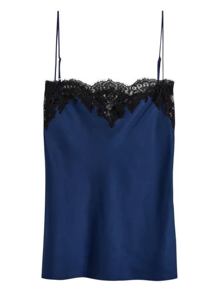 Top Stella Mccartney s čipkom plava