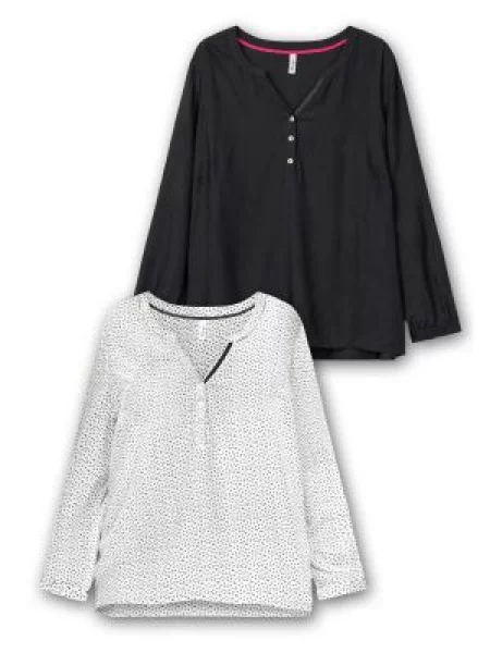 SHEEGO Tunika črna bela