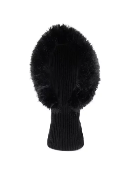 Căciulă Balenciaga de lână cu glugă negru