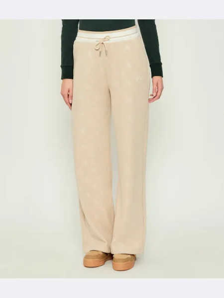 GUESS ACTIVE De catifea reiată pantaloni de trening PAULINA | Relaxed fit maro