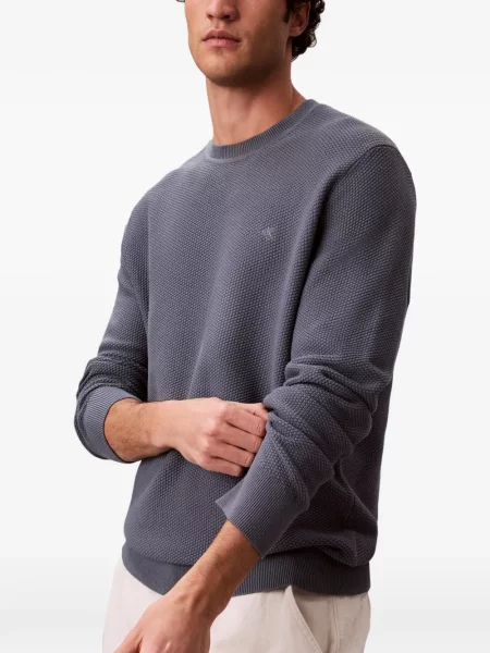 Pulover Calvin Klein cu broderie gri