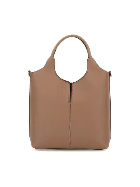 Shopperka Tod's skórzana brązowa