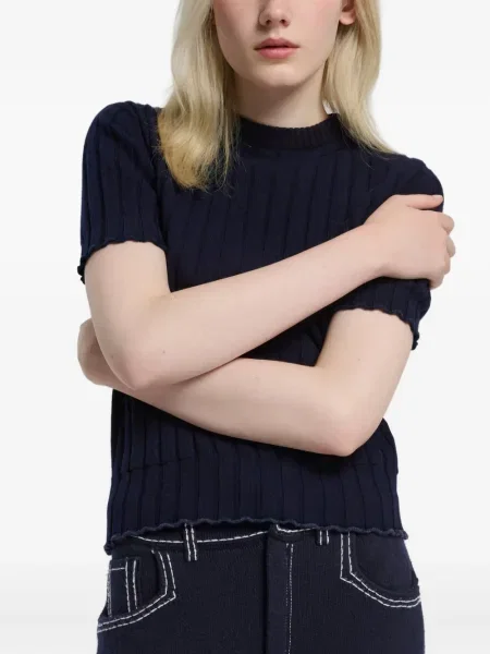 Tricou Barrie tricotate albastru