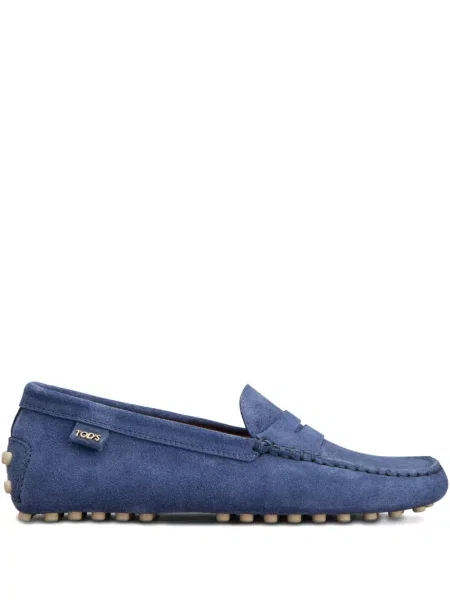 Pantofi loafer Tod's din piele de căprioară albastru