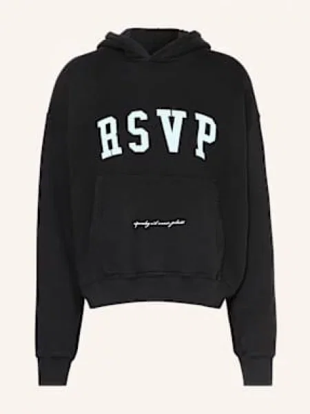 Rsvp Gallery Bluza Z Kapturem Easton schwarz czarna