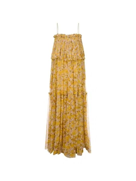 Rochie Chloé cu imagine galben