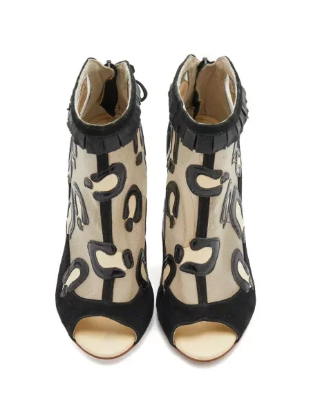 Botine Sophia Webster cu imagine cu model leopard plasă negru