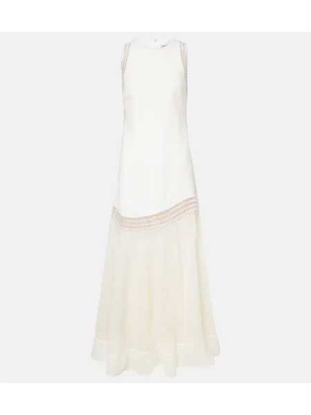 Rochie maxi Simkhai plasă de costum alb