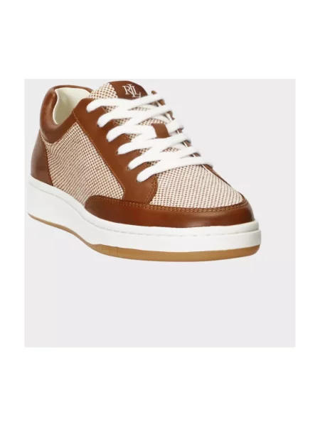 Sneakersy Ralph Lauren skórzane brązowe