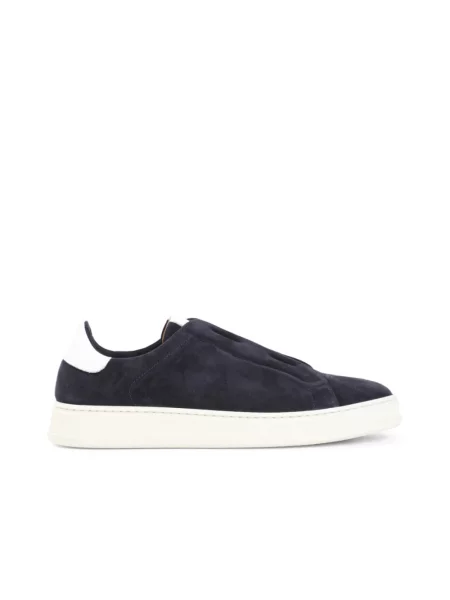 Sneakersy Kiton skórzane niebieskie
