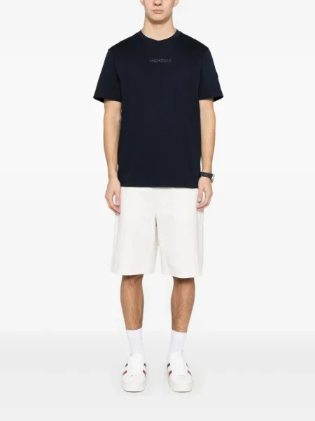 Tricou Moncler scurt albastru