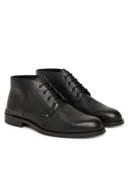 Tommy Hilfiger Auliniai batai Corporate Hilfiger Lth Boot juoda