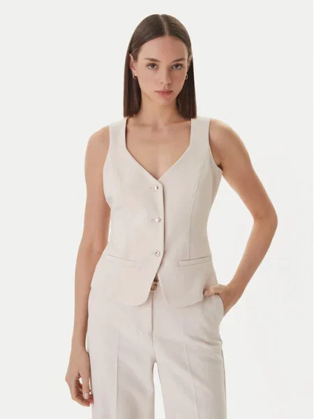 Guess Vestă elegantă bej