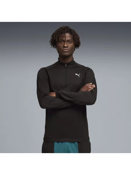 PUMA koszulka treningowa PWRTRAIN z zamkiem Akcesoria S czarny