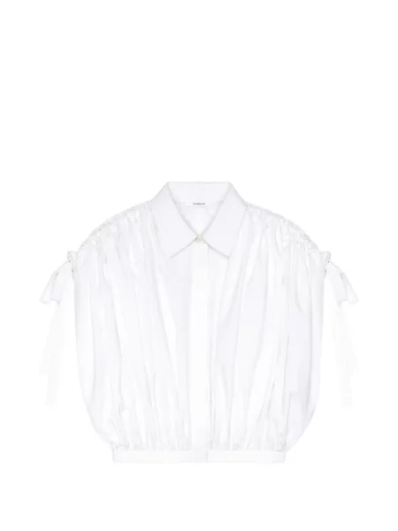 Decupat cămașă Givenchy cu volane din poplin alb