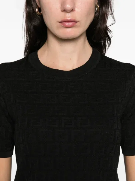 Top Fendi scurt negru