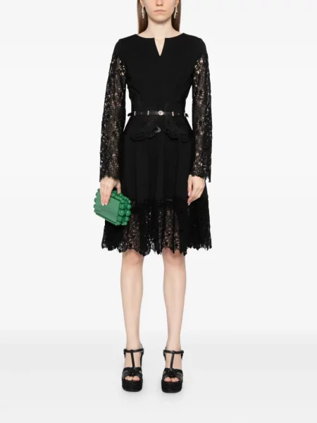 Rochie Saiid Kobeisy din dantelă de costum negru