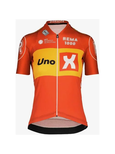 Koszulka rowerowa Uno-X Pro Cycing Team krótki rękaw L czerwona