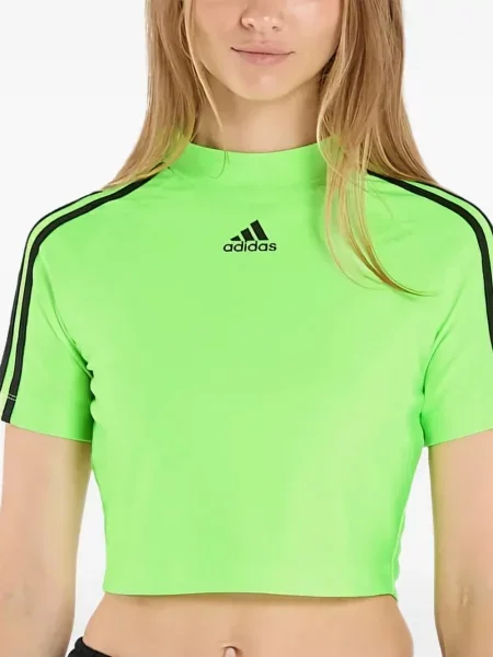 Бягане тениска Adidas с леопардов принт от джърси черно