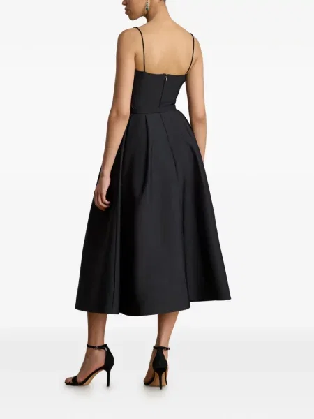 Cu centură rochie midi Lauren Ralph Lauren negru
