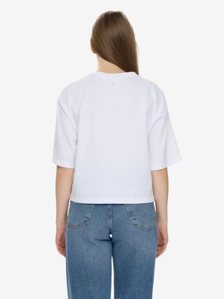 NÜMPH Tricou NUFLEURA TEE' alb