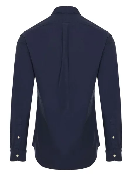 Polo Polo Ralph Lauren din fleece cu broderie albastru