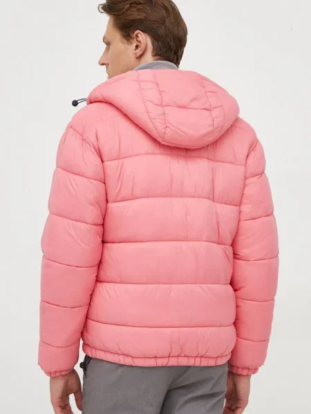 Bunda United Colors of Benetton zimní oversize růžová