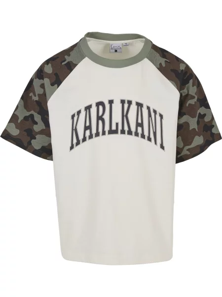 Karl Kani Tričko zelená offwhite černá