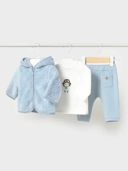 Mayoral Newborn komplet trenirka za bebe s pamukom plava