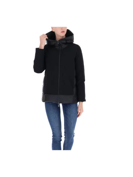 Kurtka puchowa Rrd z kapturem czarna