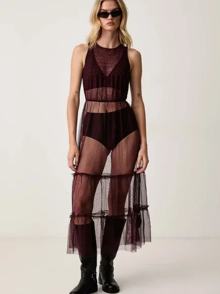 AllSaints rochie evazată TERRA