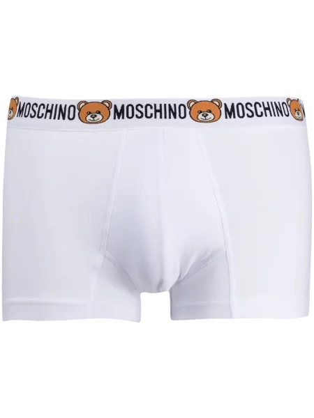 Boxeri Moschino teddy alb