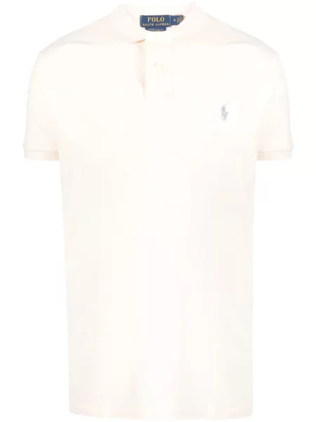 Tricou polo Polo Ralph Lauren cu model floral cu imagine evazat maro