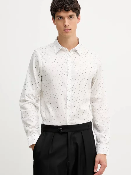 Armani Exchange koszula regular z kołnierzykiem klasycznym biały