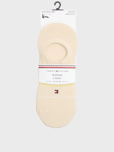 Носки Tommy Hilfiger в полоску бежевые