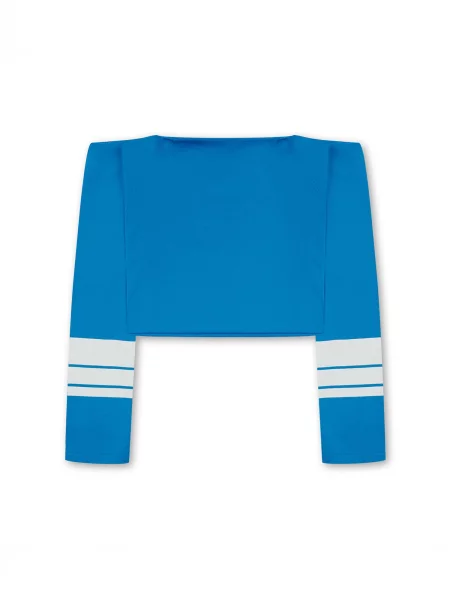 Tricou albastru alb