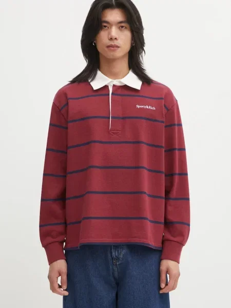 Tricou mânecă lungă Sporty & Rich roșu