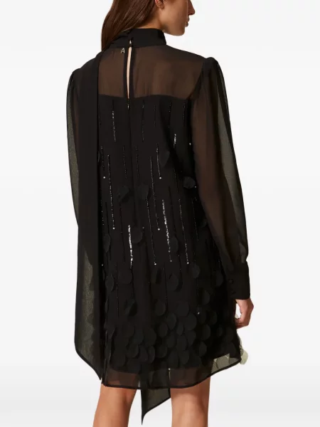 Scurt rochie Twinset cu broderie negru